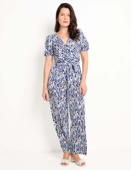 LONDON TIMES Jumpsuit London Times formal estampado para mujer