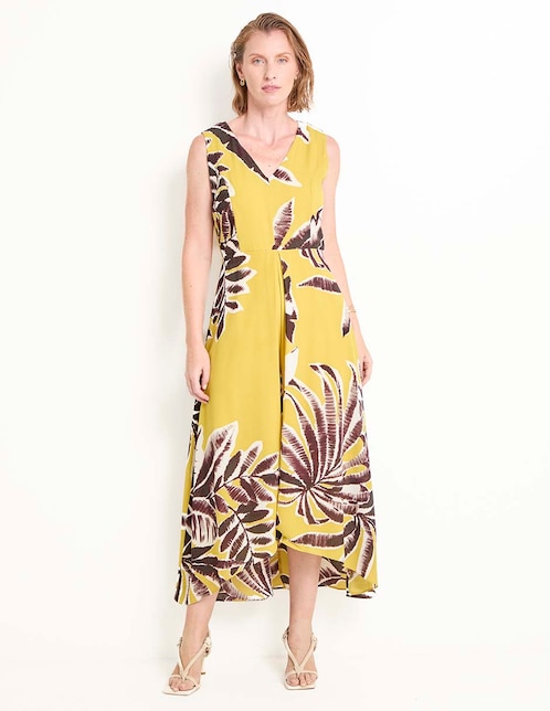 Jumpsuit Sandra Darren estampado hojas para mujer Liverpool