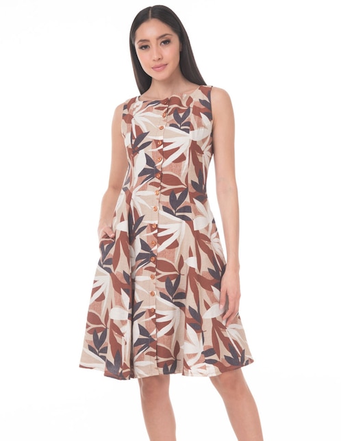 Vestido a la rodilla casual para mujer 1