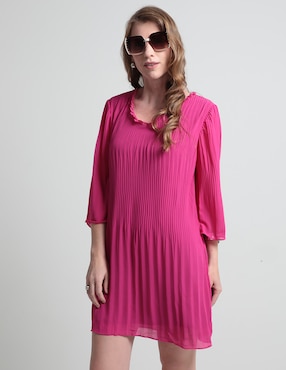 Vestido Corto Casual Sandra Darren Para Mujer