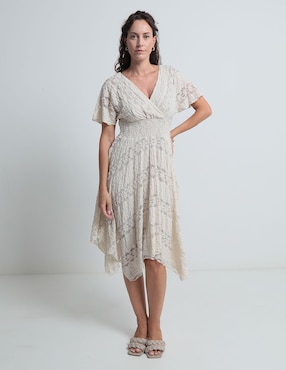 Vestido midi formal Rabbit para mujer