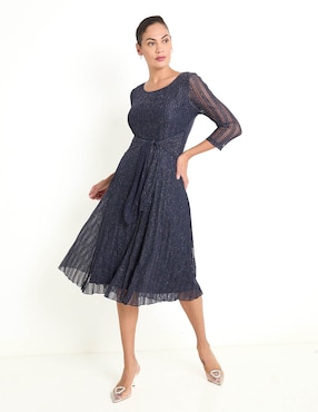 Vestido Midi Formal Connected Apparel Para Mujer