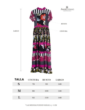 Vestido largo casual Angelozano para mujer