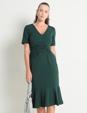 Vestido Midi Formal London Times Para Mujer