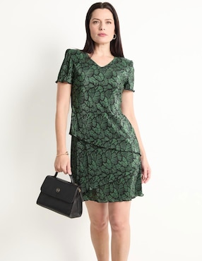 Vestido Corto Casual Connected Apparel Para Mujer