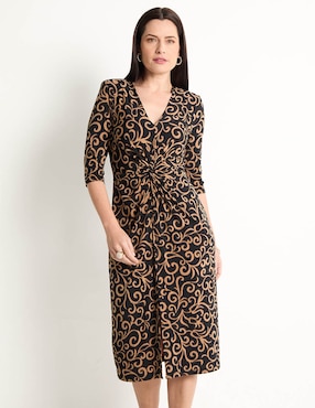 Vestido Midi Formal Connected Apparel Para Mujer