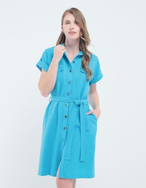 Vestido A La Rodilla Casual Toscano Para Mujer