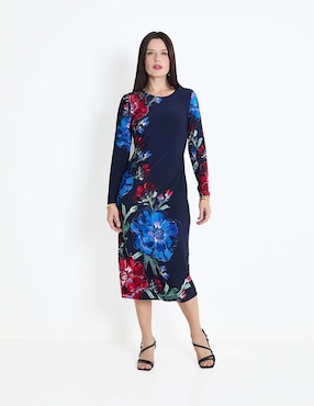 Vestido Midi Casual London Times Para Mujer