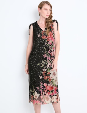 Vestido Midi Formal London Times Para Mujer