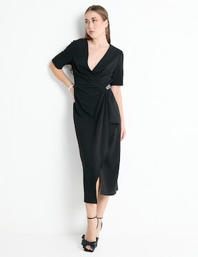 Vestido Midi Formal DKNY Escote Bajo