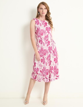 Vestido Midi Casual Karen Olivier Para Mujer