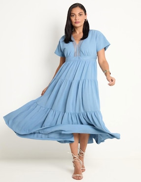 Vestido Midi Casual Lorenza Blau Para Mujer