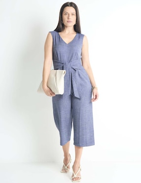 Jumpsuit Connected Apparel estampado jaspeado para mujer