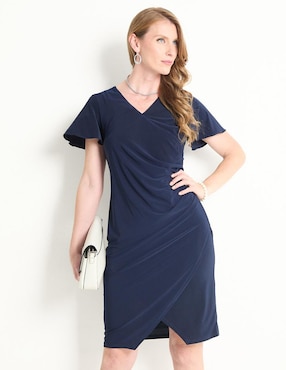 Vestido A La Rodilla Casual Karen Olivier Para Mujer