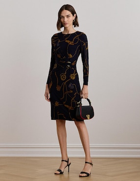 Vestido A La Rodilla Formal Lauren Ralph Lauren Para Mujer