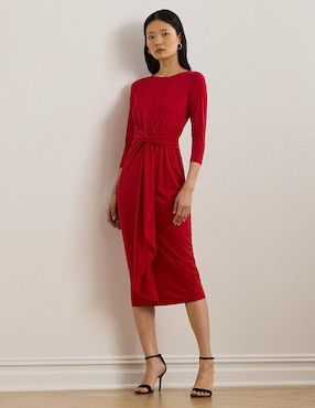 Vestido Midi Formal Lauren Ralph Lauren Para Mujer