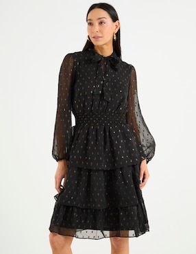 Vestido largo formal Sandra Darren escote redondo