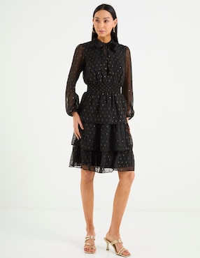 Vestido largo formal Sandra Darren escote redondo