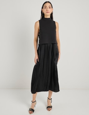 Vestido midi formal London Times para mujer