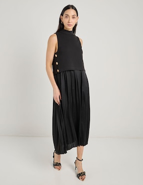 Vestido midi formal London Times para mujer