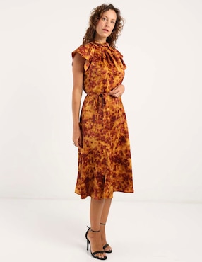 Vestido midi casual London Times para mujer