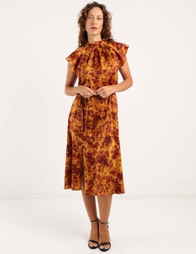 Vestido midi casual London Times para mujer