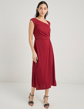 Vestido crop de fiesta London Times escote medio