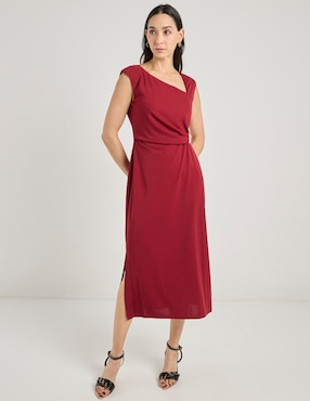 Vestido crop de fiesta London Times escote medio