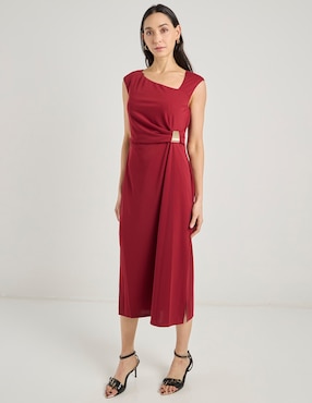 Vestido crop de fiesta London Times escote medio