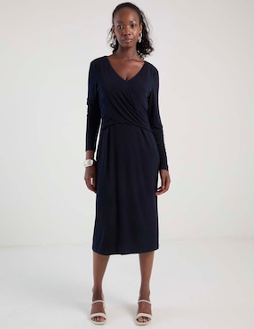 Vestido midi casual Connected Apparel para mujer