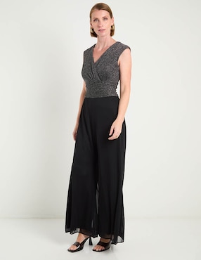 Jumpsuit Connected Apparel de fiesta estampado liso para mujer