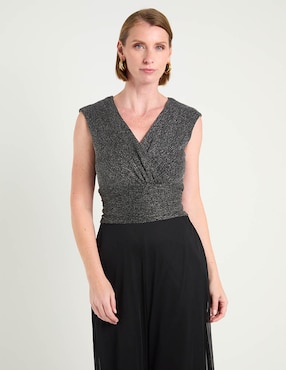 Jumpsuit Connected Apparel de fiesta estampado liso para mujer
