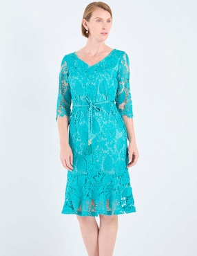 Vestido a la rodilla casual Karen Olivier para mujer