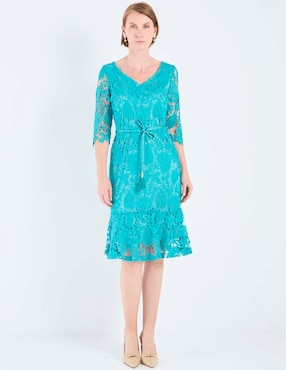Vestido a la rodilla casual Karen Olivier para mujer