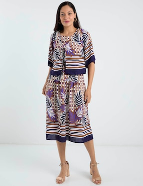 Vestido 3/4 casual Rabbit para mujer