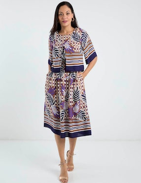 Vestido 3/4 casual Rabbit para mujer