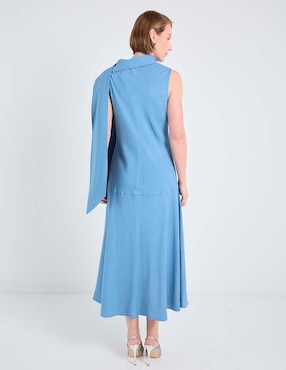 Vestido crop formal Lorenza Blau para mujer