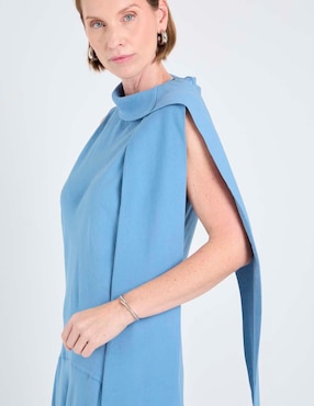 Vestido crop formal Lorenza Blau para mujer
