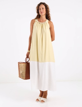 Vestido crop casual Lorenza Blau para mujer