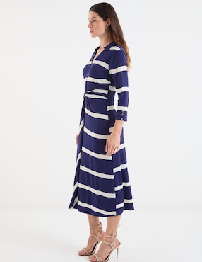Vestido midi casual London Times para mujer