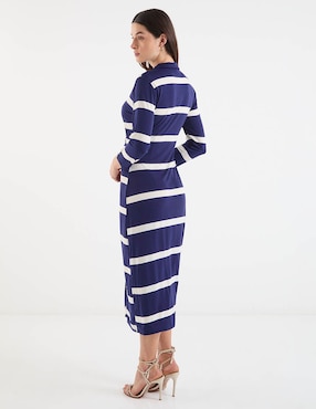Vestido midi casual London Times para mujer