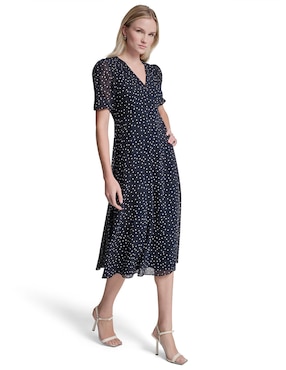 Vestido midi casual dkny para mujer