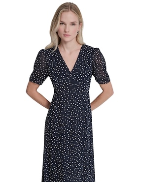 Vestido midi casual dkny para mujer