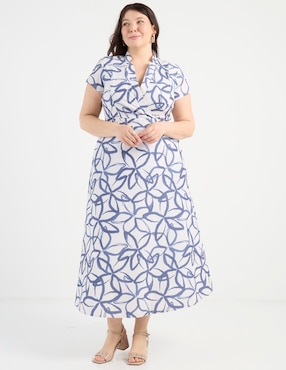 Vestido midi casual Rue de la Paix escote V