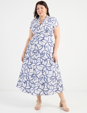 Vestido midi casual Rue de la Paix escote V