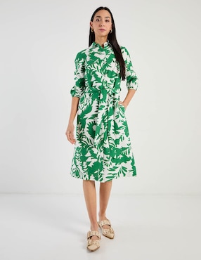 Vestido a la rodilla casual Karen Olivier para mujer