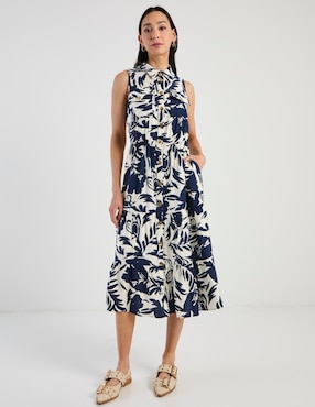 Vestido midi casual Karen Olivier para mujer