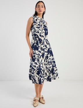 Vestido midi casual Karen Olivier para mujer