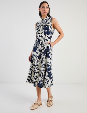 Vestido midi casual Karen Olivier para mujer