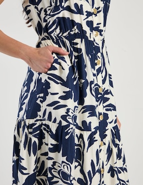 Vestido midi casual Karen Olivier para mujer